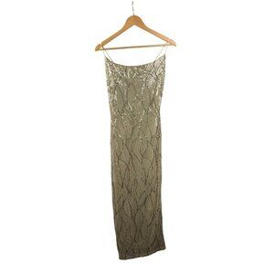 Women’s Fore Sequin Champagne Long Dress Size M